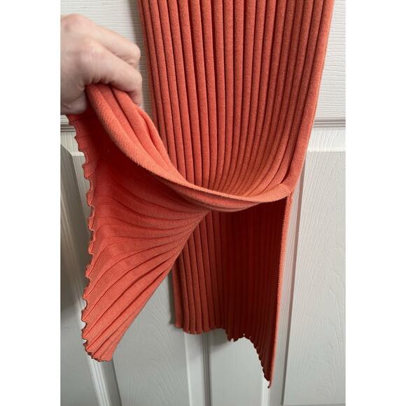 RAILS Ashley Coral Ribbed Knit Sweater Stretch Midi Dress - Picture 7 of 15